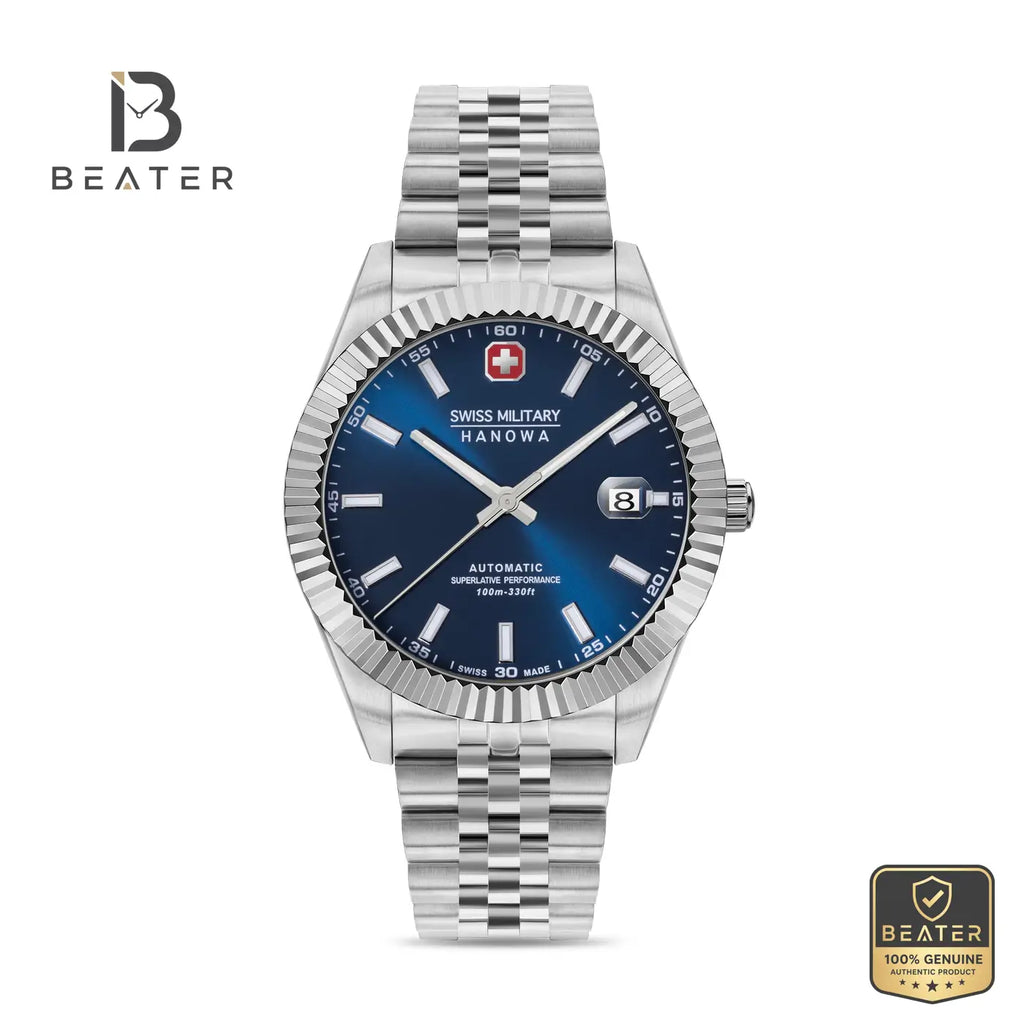 Swiss Military Hanowa SMWGL0002102 Men's Blue Stainless Steel Bracelet Watch - Beater