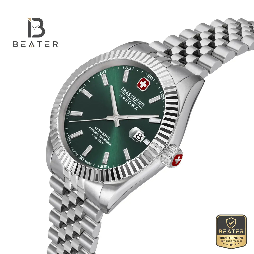 Swiss Military Hanowa SMWGL0002103 Men's Olive Stainless Steel Bracelet Watch - View 3 - Beater