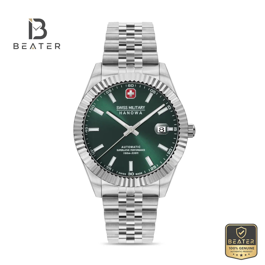 Swiss Military Hanowa SMWGL0002103 Men's Olive Stainless Steel Bracelet Watch - Beater