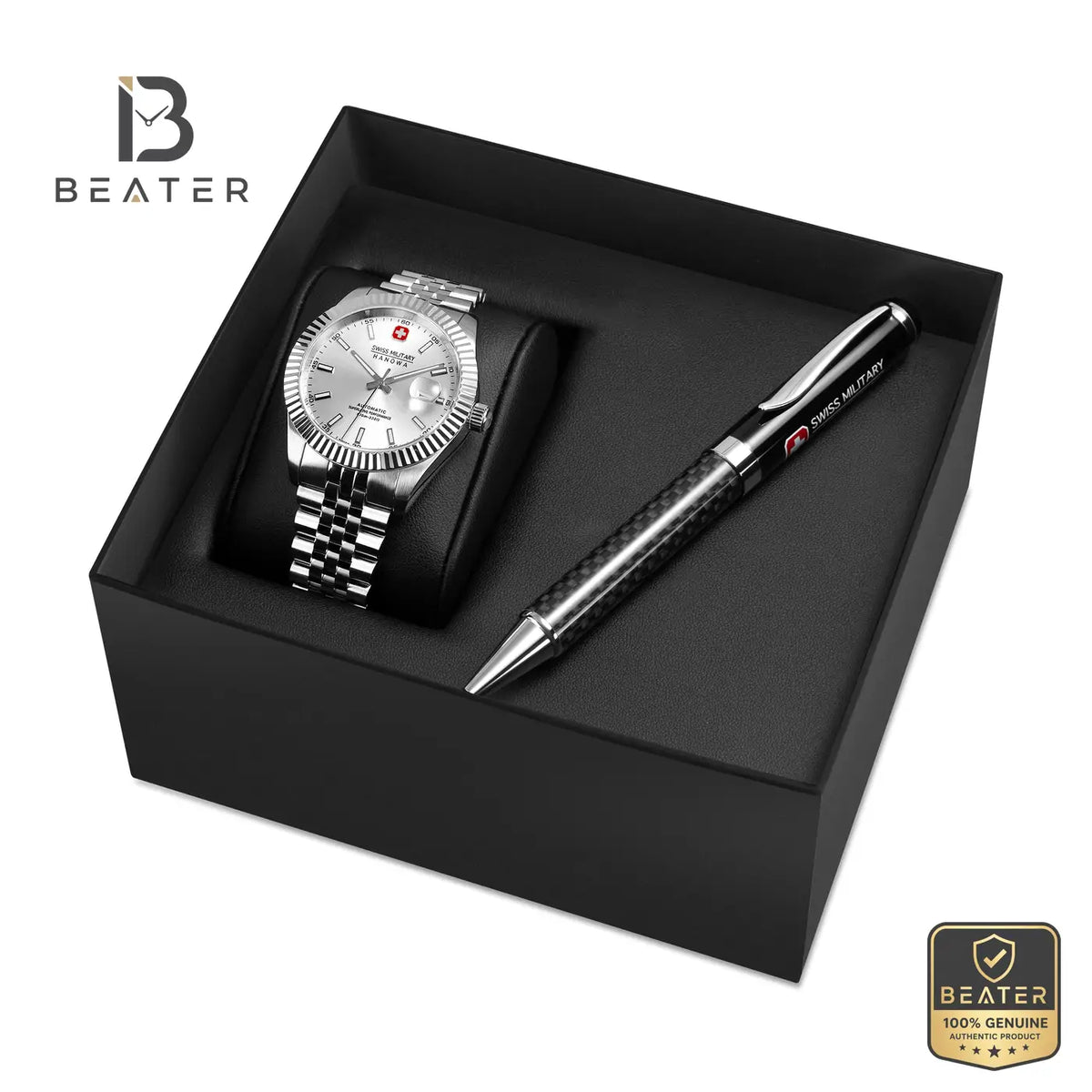 Swiss Military Hanowa SMWGL0002104 Men's Silver Stainless Steel Bracelet Watch - View 3 - Beater