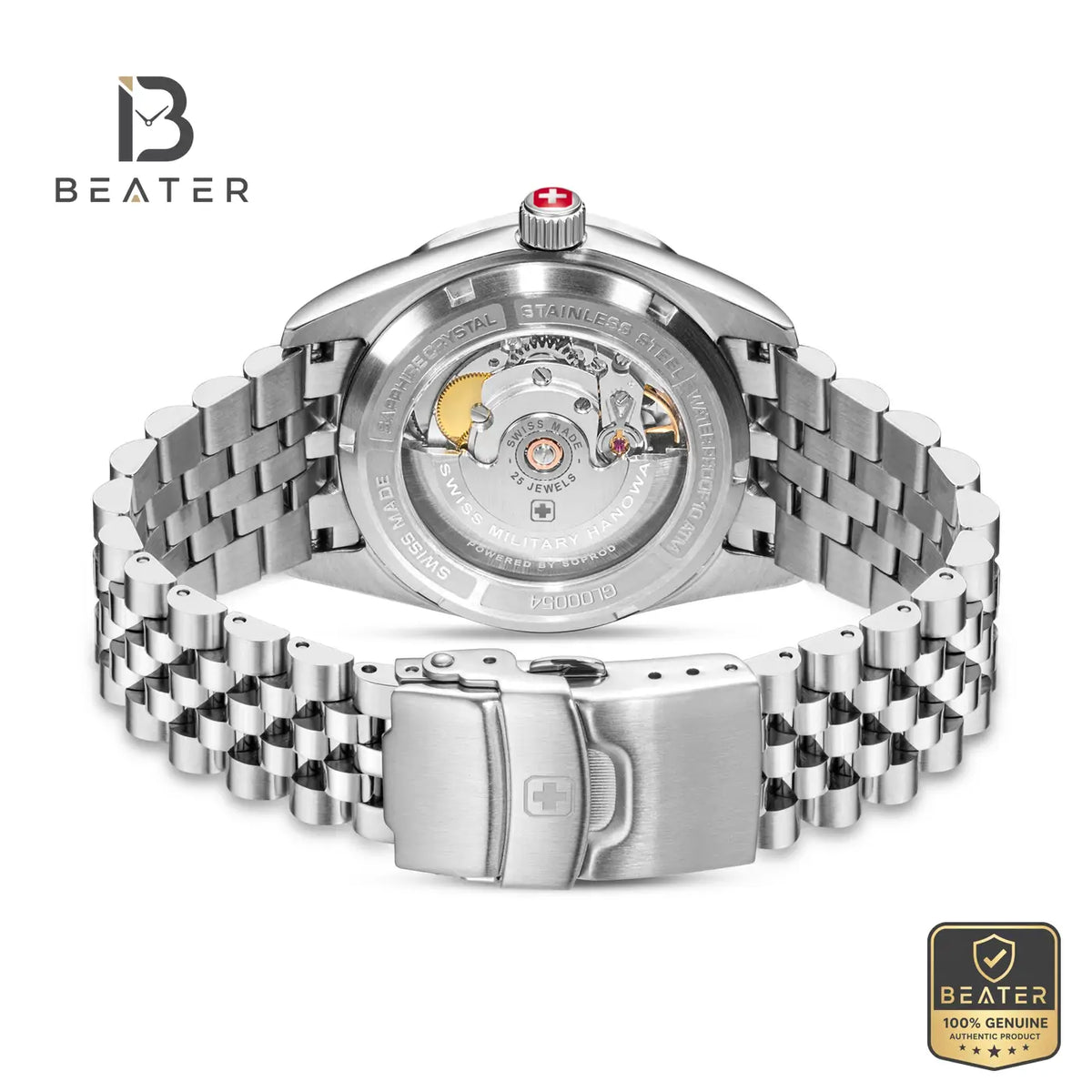 Swiss Military Hanowa SMWGL0005402 Men's Silver Stainless Steel Bracelet Watch - View 3 - Beater