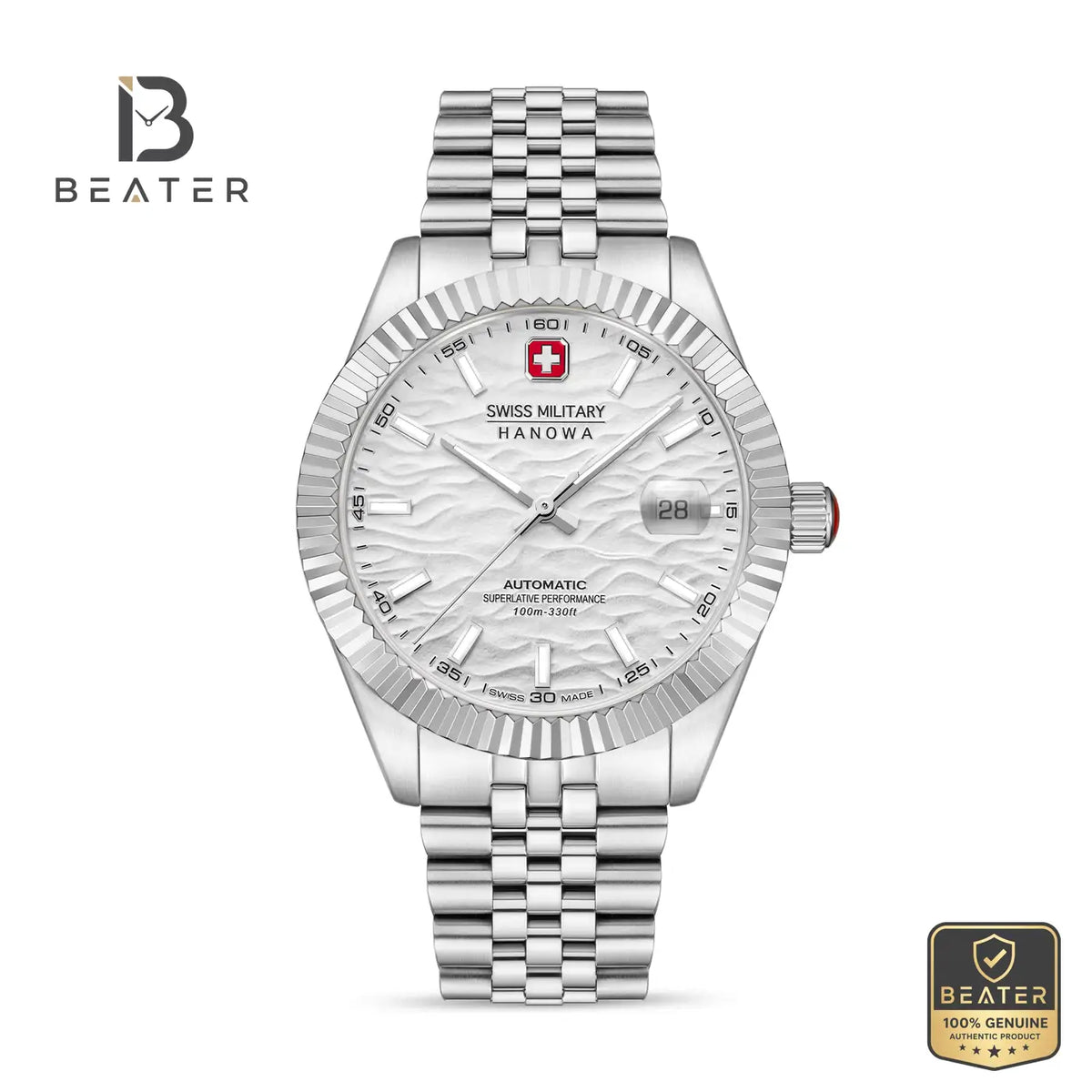 Swiss Military Hanowa SMWGL0005402 Men's Silver Stainless Steel Bracelet Watch - Beater