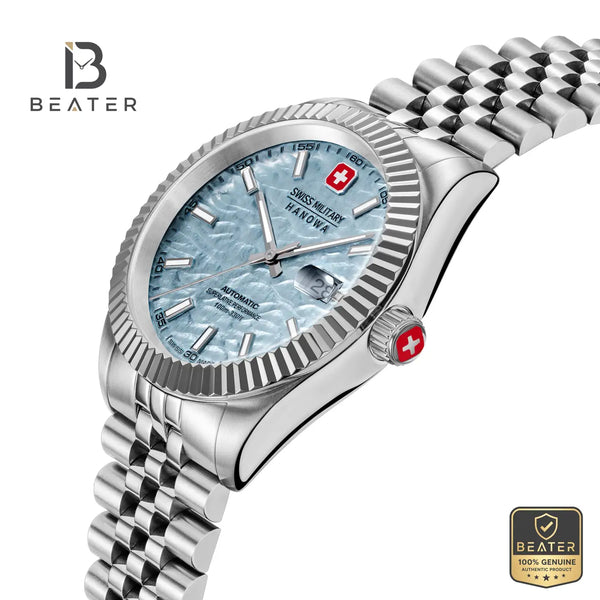Swiss Military Hanowa SMWGL0005405 Men's Ice Blue Stainless Steel Bracelet Watch - View 4 - Beater