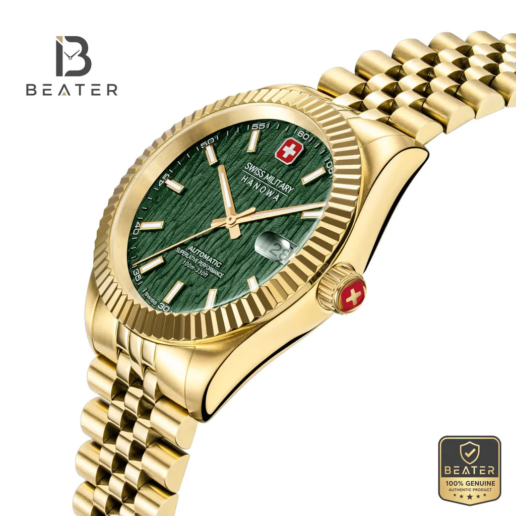Swiss Military Hanowa SMWGL0005412 Men's Green Stainless Steel Bracelet Watch - View 4 - Beater