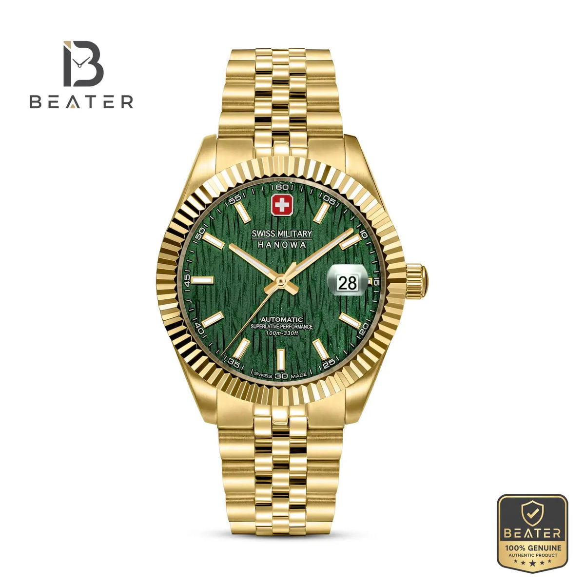 Swiss Military Hanowa SMWGL0005412 Men's Green Stainless Steel Bracelet Watch - Beater Main image