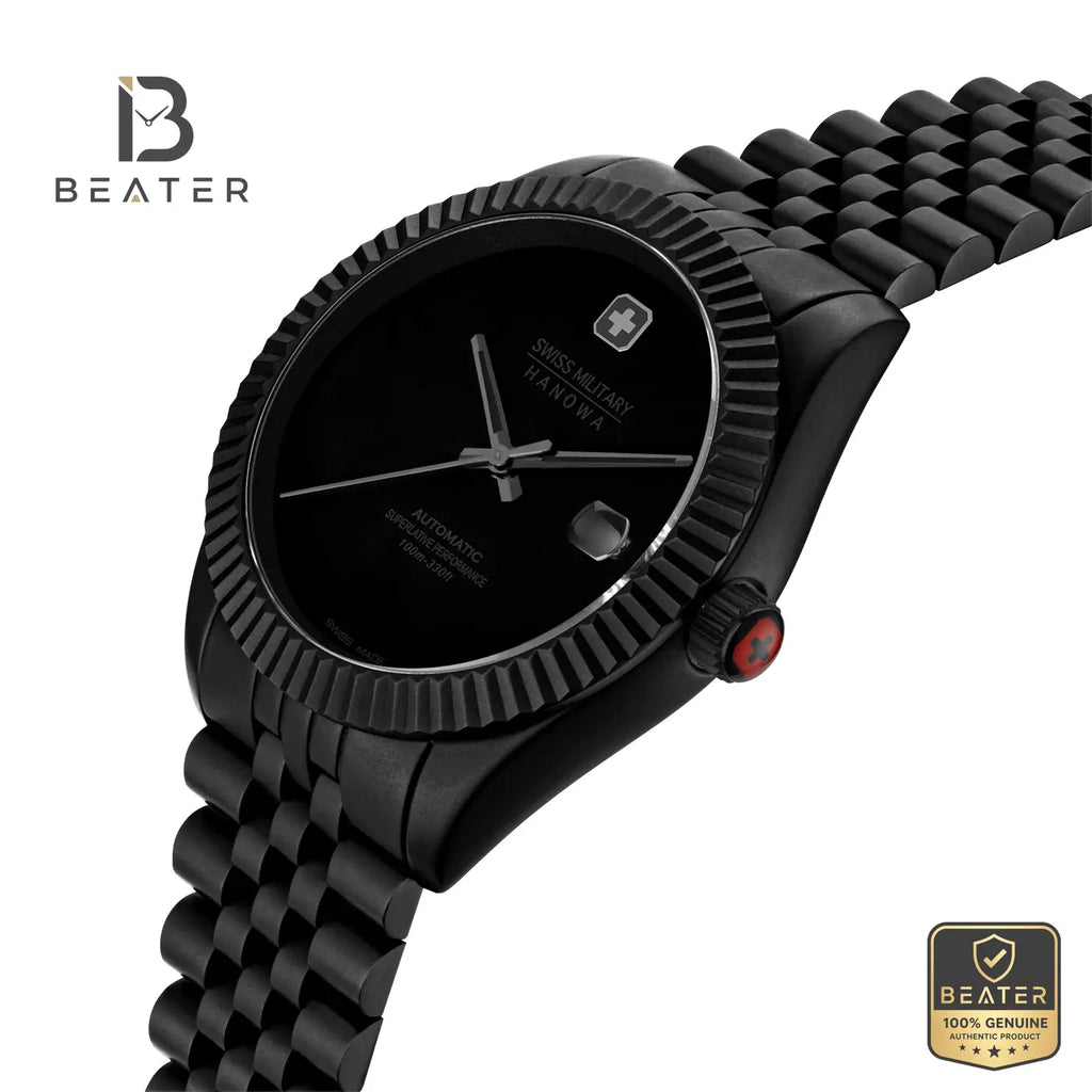 Swiss Military Hanowa SMWGL0005530 Men's Black Automatic Bracelet Watch - View 4 - Beater