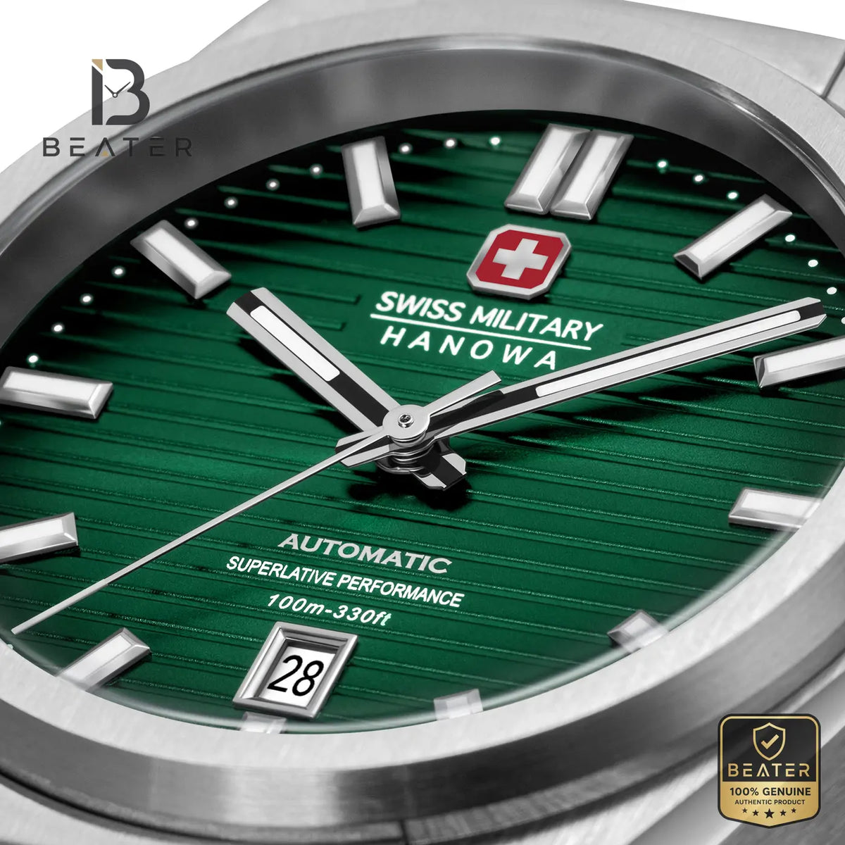 Swiss Military Hanowa SMWGL0006902 Men's Green Stainless Steel Bracelet Watch - View 4 - Beater