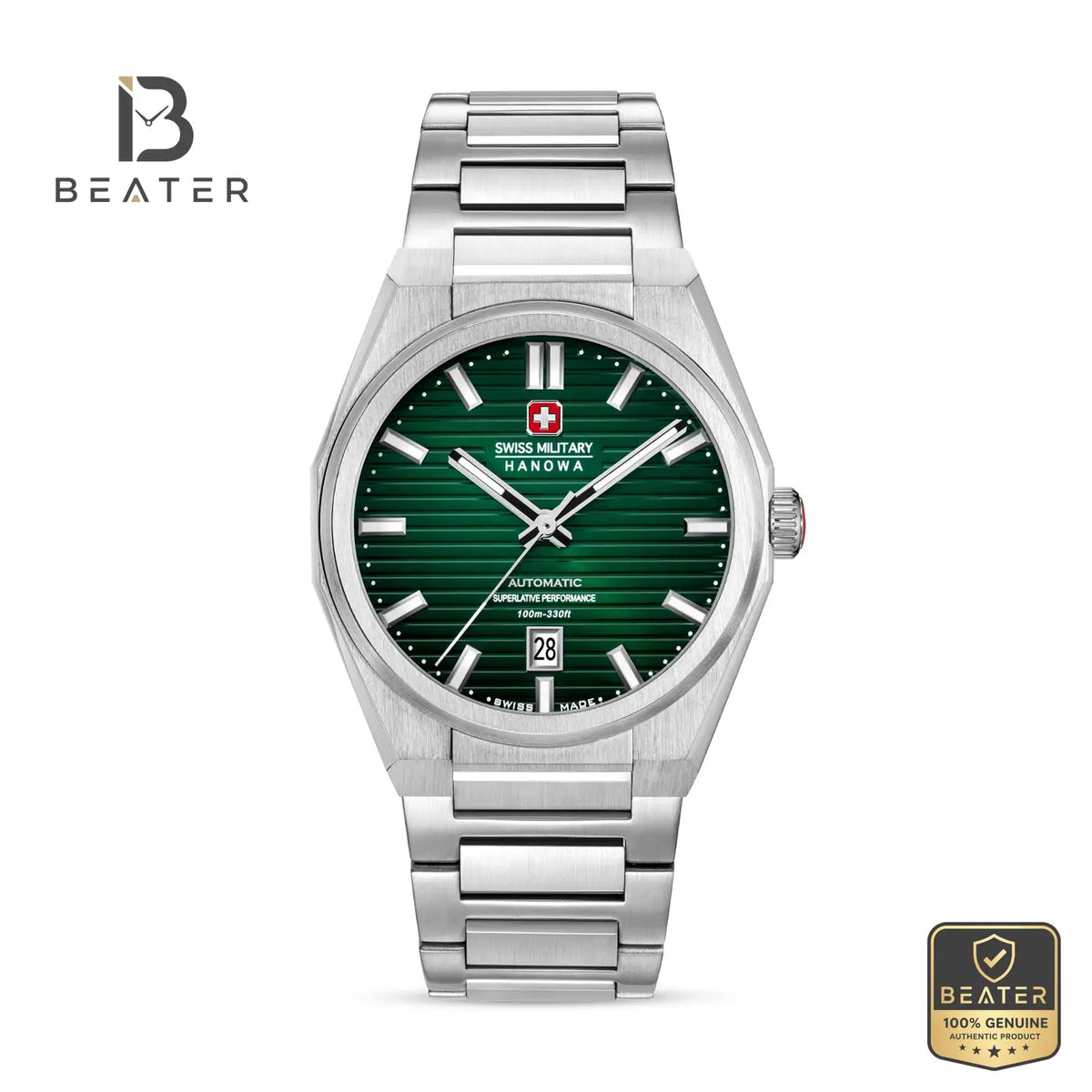 Swiss Military Hanowa SMWGL0006902 Men's Green Stainless Steel Bracelet Watch - Beater Main image