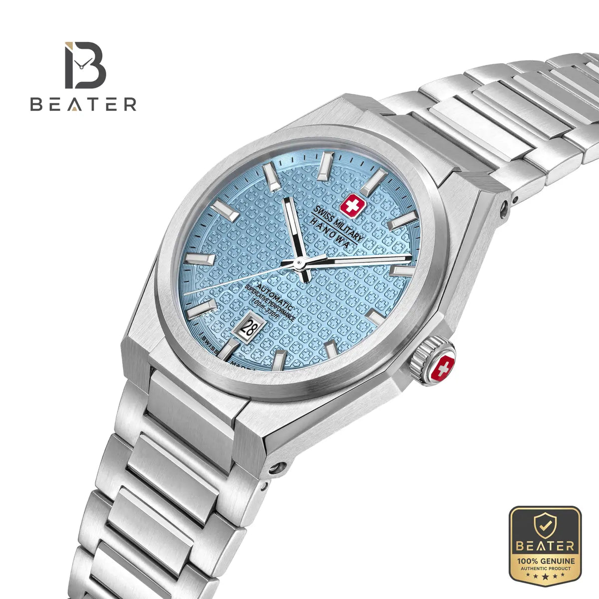 Swiss Military Hanowa SMWGL0006904 Men's Ice Blue Stainless Steel Bracelet Watch - View 4 - Beater