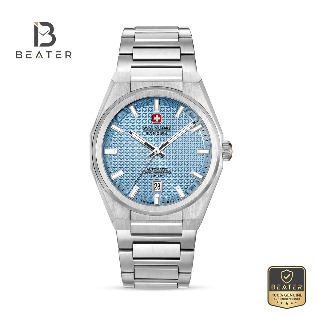 Swiss Military Hanowa SMWGL0006904 Men's Ice Blue Stainless Steel Bracelet Watch - Beater